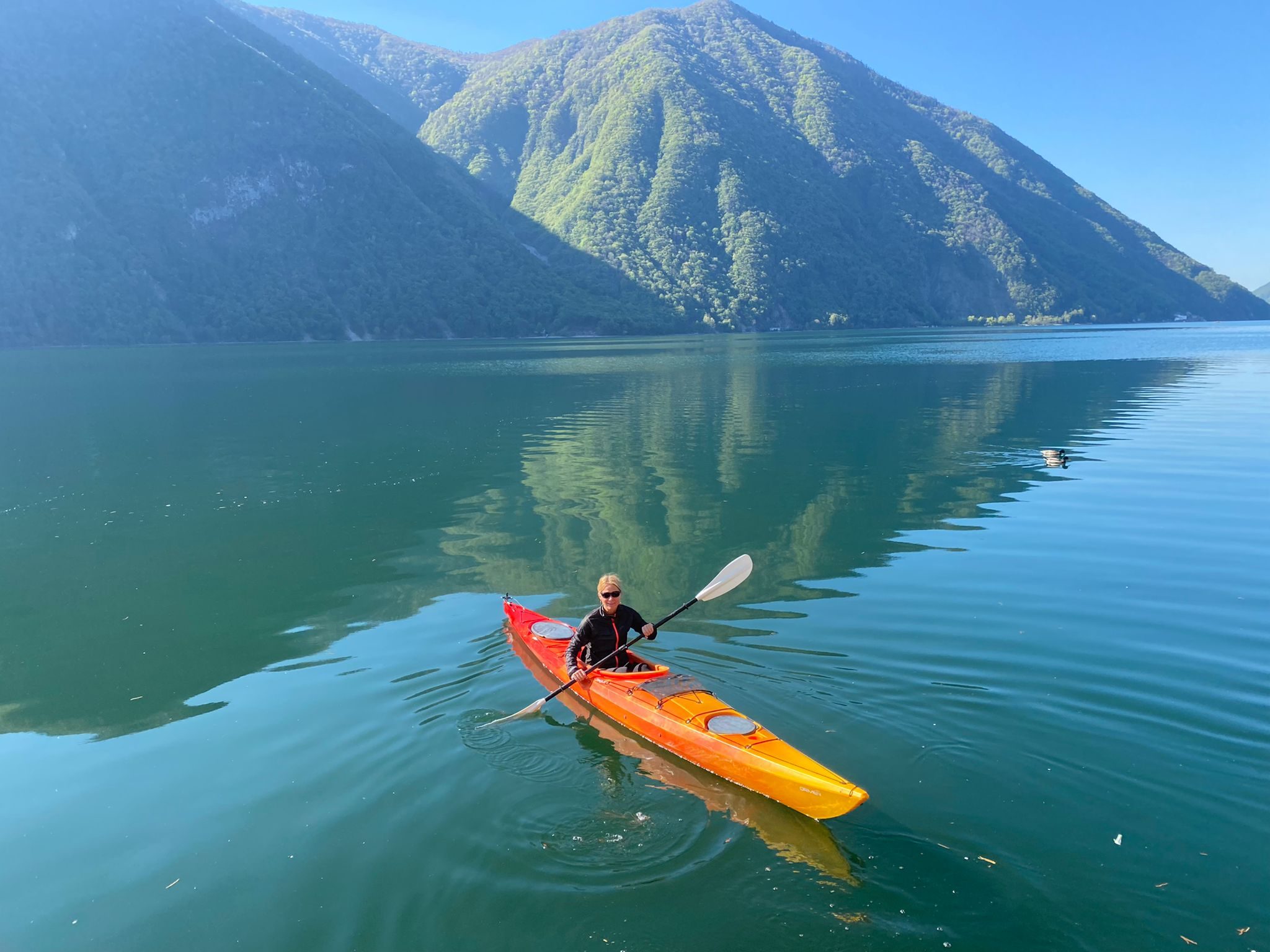 Lianne in kayak