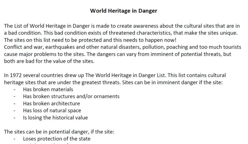 Heritage in Danger