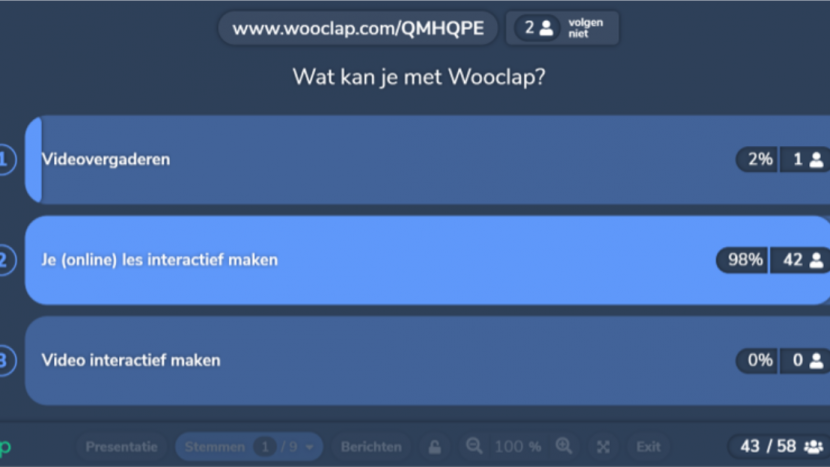 Wooclap, dé online quiztool