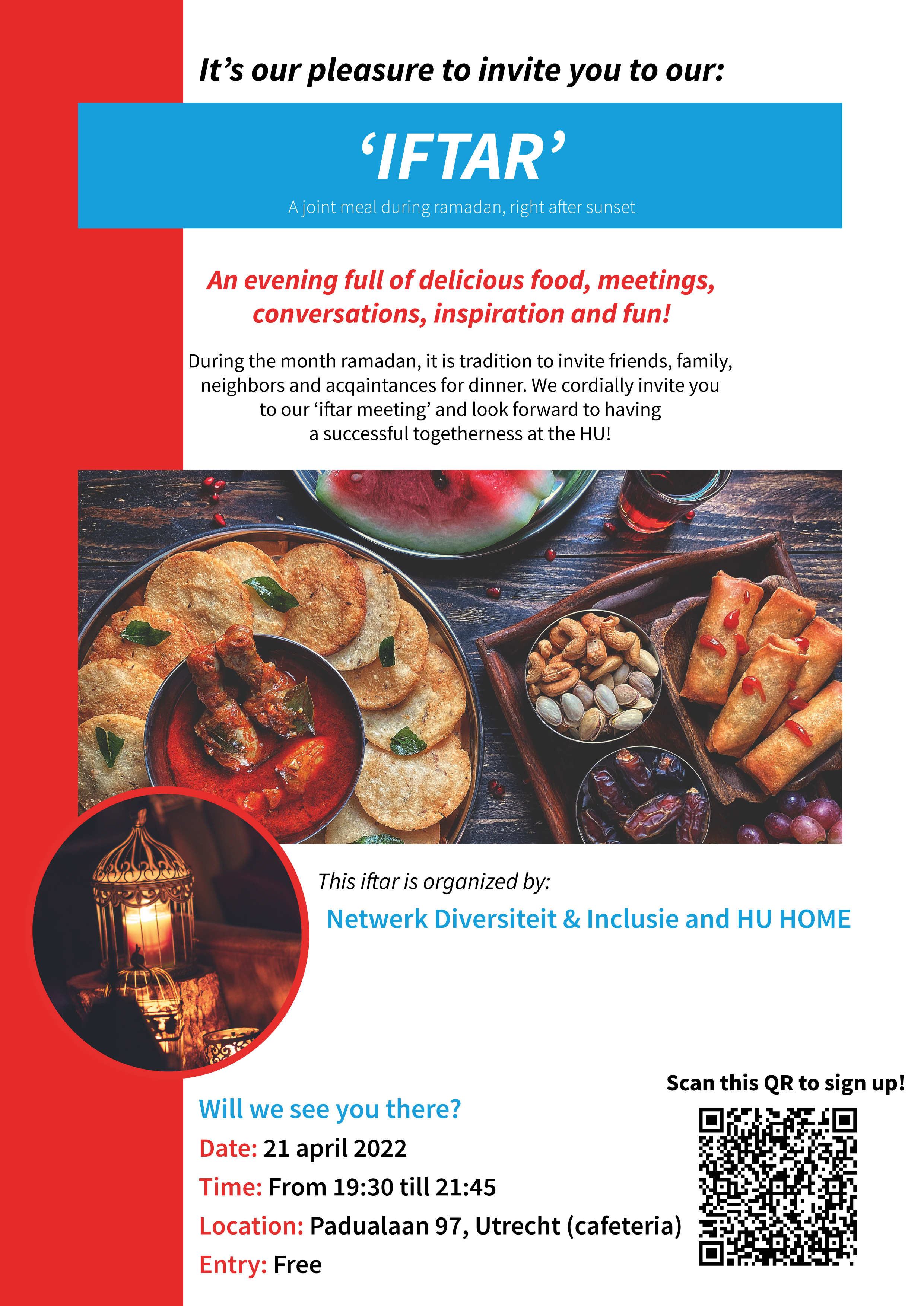 Invitation HU Iftar 21 april 2022