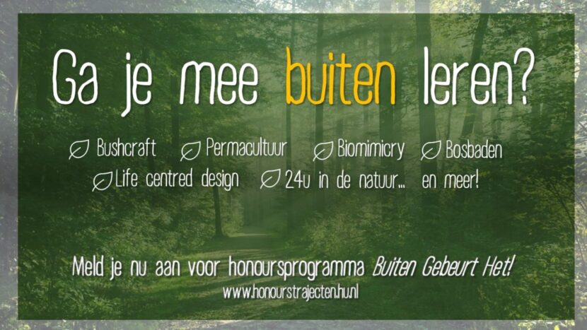 Buiten gebeurt het