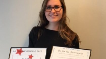 Lisa Geijtenbeek (Farmakunde) wint Ad van Doorenprijs 2019