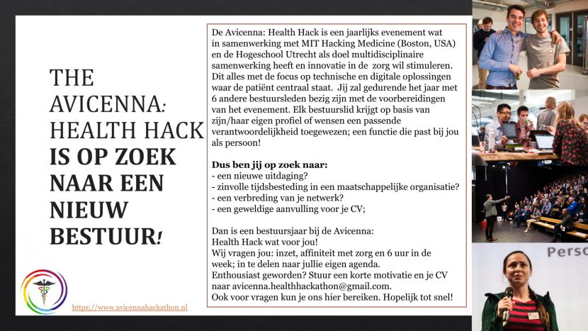 Avicenna Health Hack | nieuwe bestuursleden gezocht