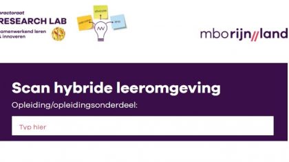 Mooi resultaat samenwerking practoraat mboRijnland en lectoraat Beroepsonderwijs