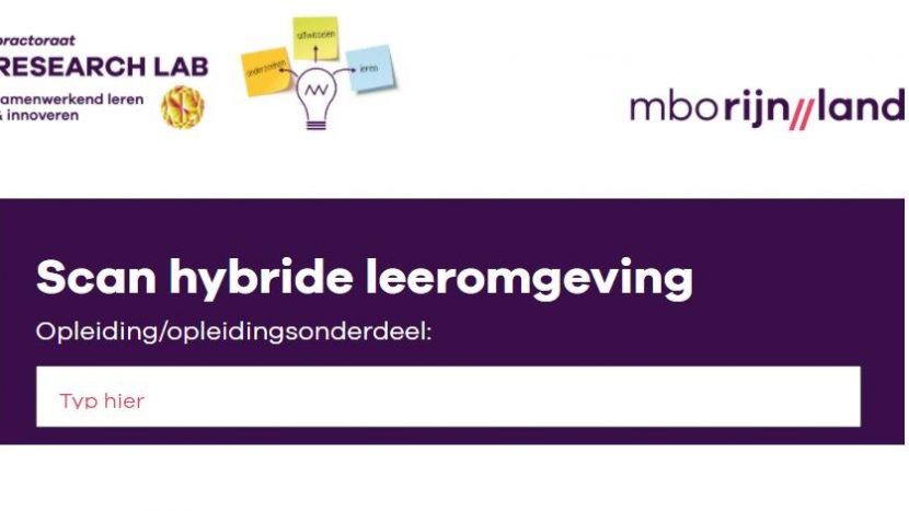 Mooi resultaat samenwerking practoraat mboRijnland en lectoraat Beroepsonderwijs