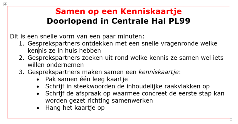 foto kaartje speedaten heidag